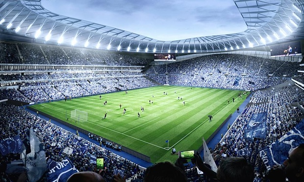 What Totter's new stadium will look like Photograph: Tottenham Hotspur FC/PA